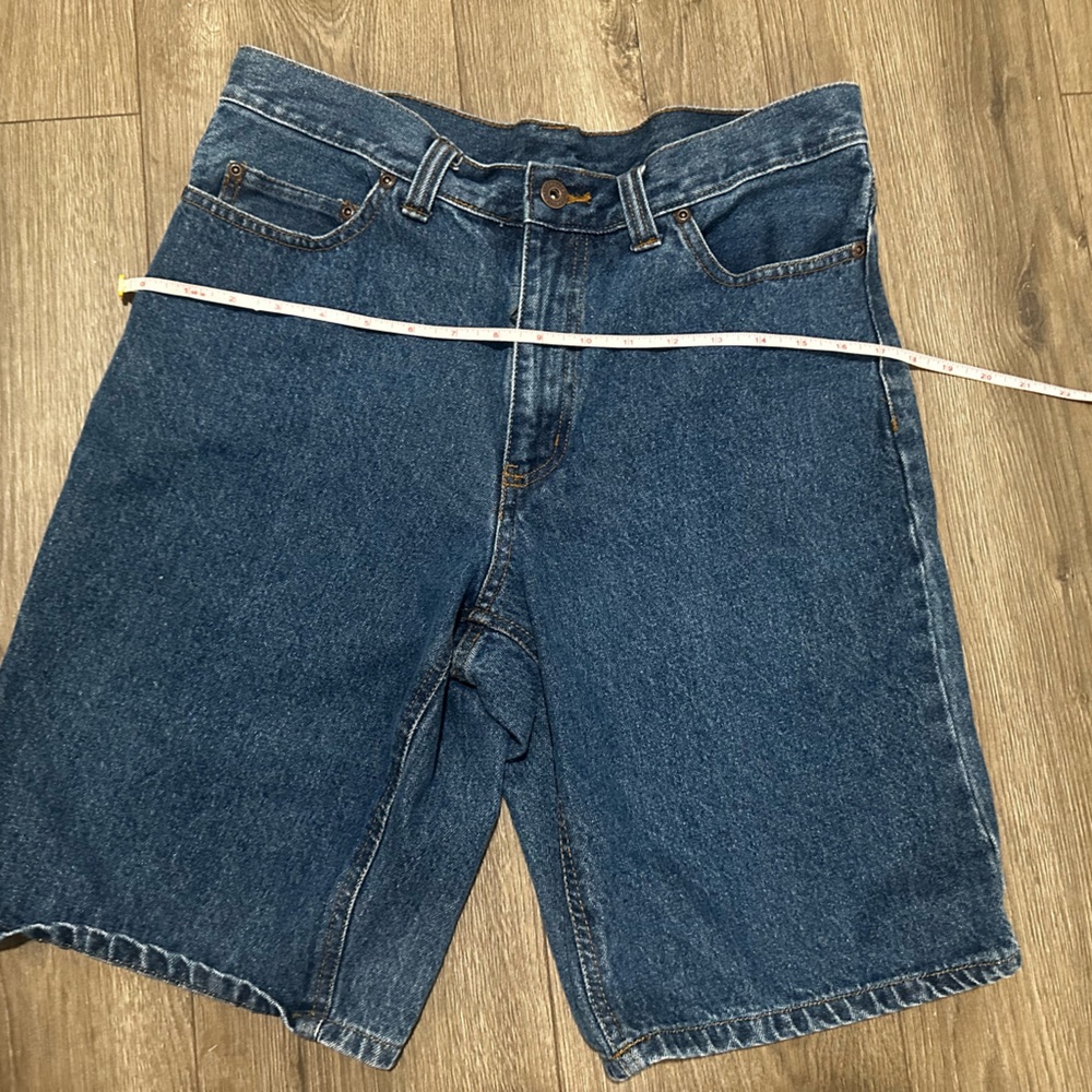 Faded Glory Vintage 100% Cotton Dark Blue High-Rise Denim Shorts - Picture 7 of 13
